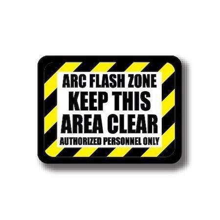Ergomat 36in x 27in RECTANGLE SIGNS - ARC FLASH ZONE Keep this Area Clear DSV-SIGN 972 #2390 -UEN